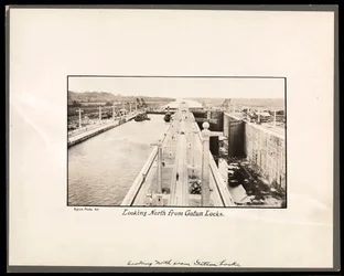 View of the Gatun Locks of the Panama Canal, during construction (1912 or 1913)